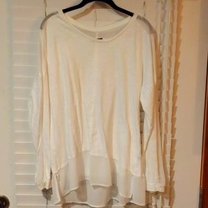 Lane Bryant Long Sleeve White Tunic